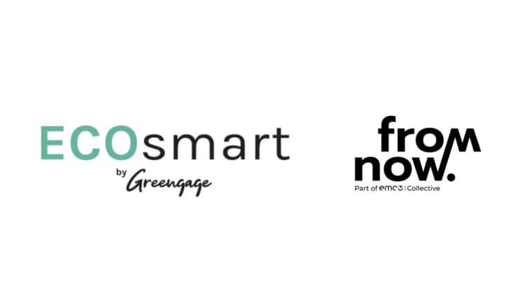 Two logos on a white background - ECOsmart by Greengage, and From Now