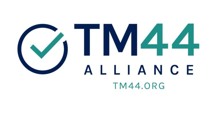 TM44 Alliance logo with a blue checkmark in a circle, the text “TM44” and “ALLIANCE,” and “TM44.ORG” beneath in green.